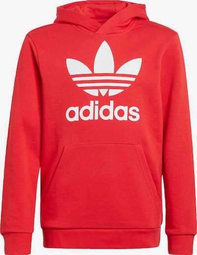 Megztinis be užsegimo 'Trefoil' iš ADIDAS ORIGINALS, spalva – raudona / balta, Prekių apžvalga