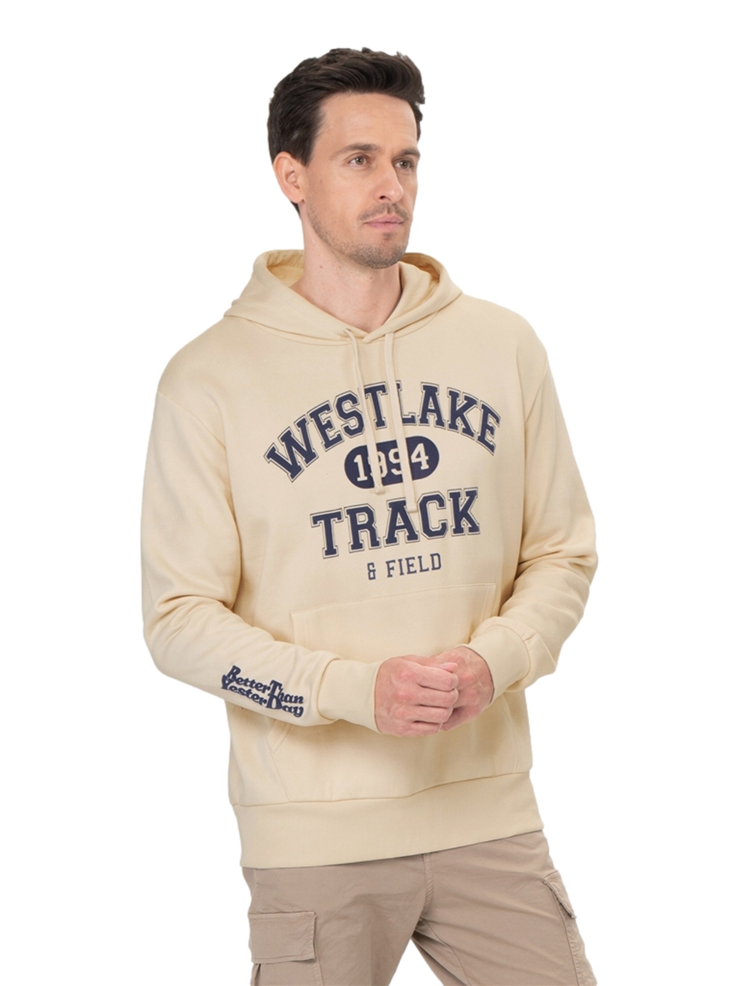 Key Largo Pullover 'West Lake' i beige: forside