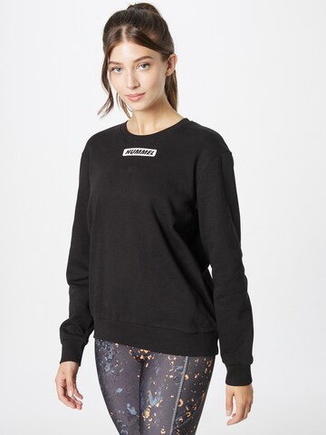 Hummel Sportief sweatshirt in Zwart: voorkant