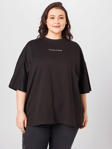 Missguided Plus Shirt in Black: front