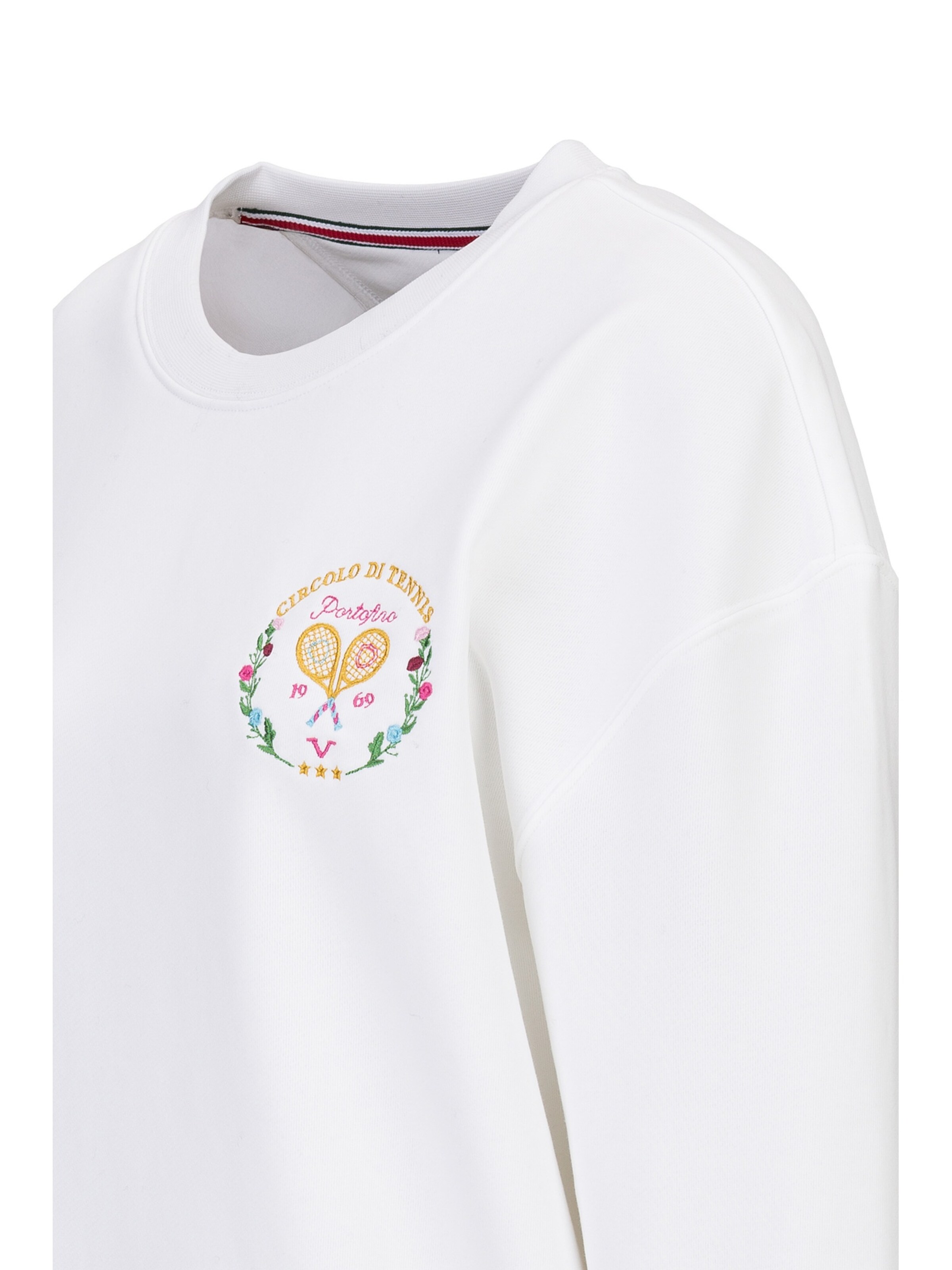 19V69 ITALIA Sweatshirt 'Sinja Tennis 2' in Wit