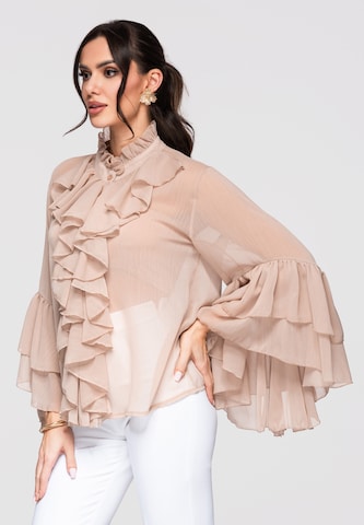 Ombre Bluse 'OW-SH-E0008' in Beige