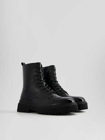 Bershka Veterboots in Zwart