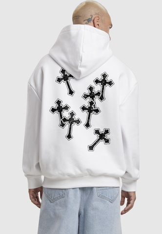 Sweat-shirt 'Believe In Strength' Mister Tee en blanc