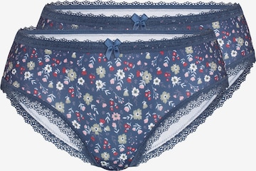 sassa Boyshorts 'PRINT ARRANGEMENT ' in Blue: front