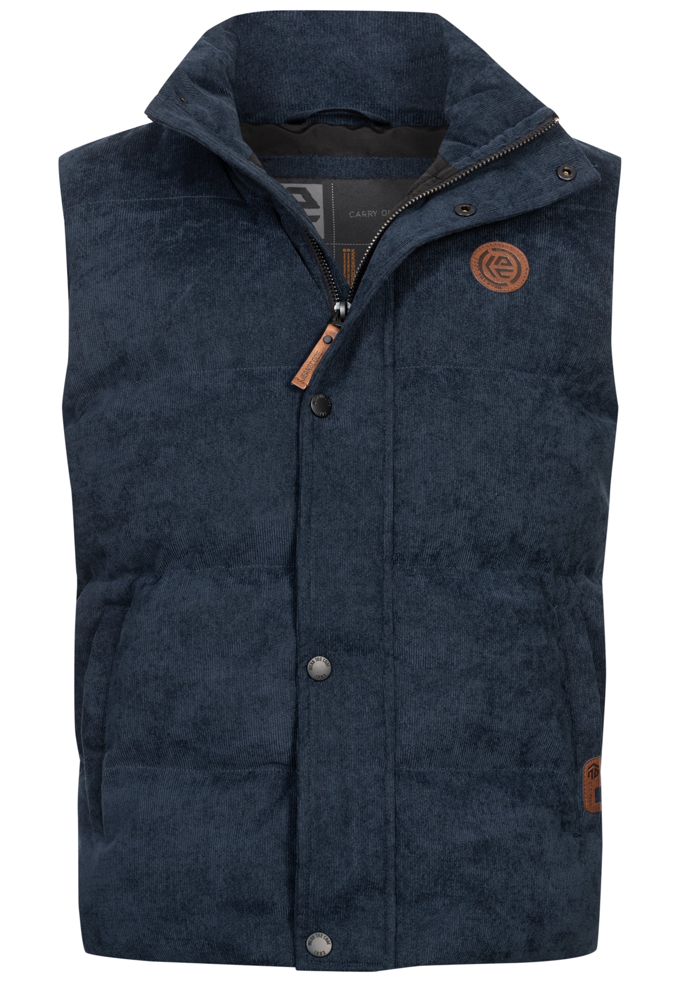 INDICODE JEANS Vest 'Cobbyn' in Blue: front