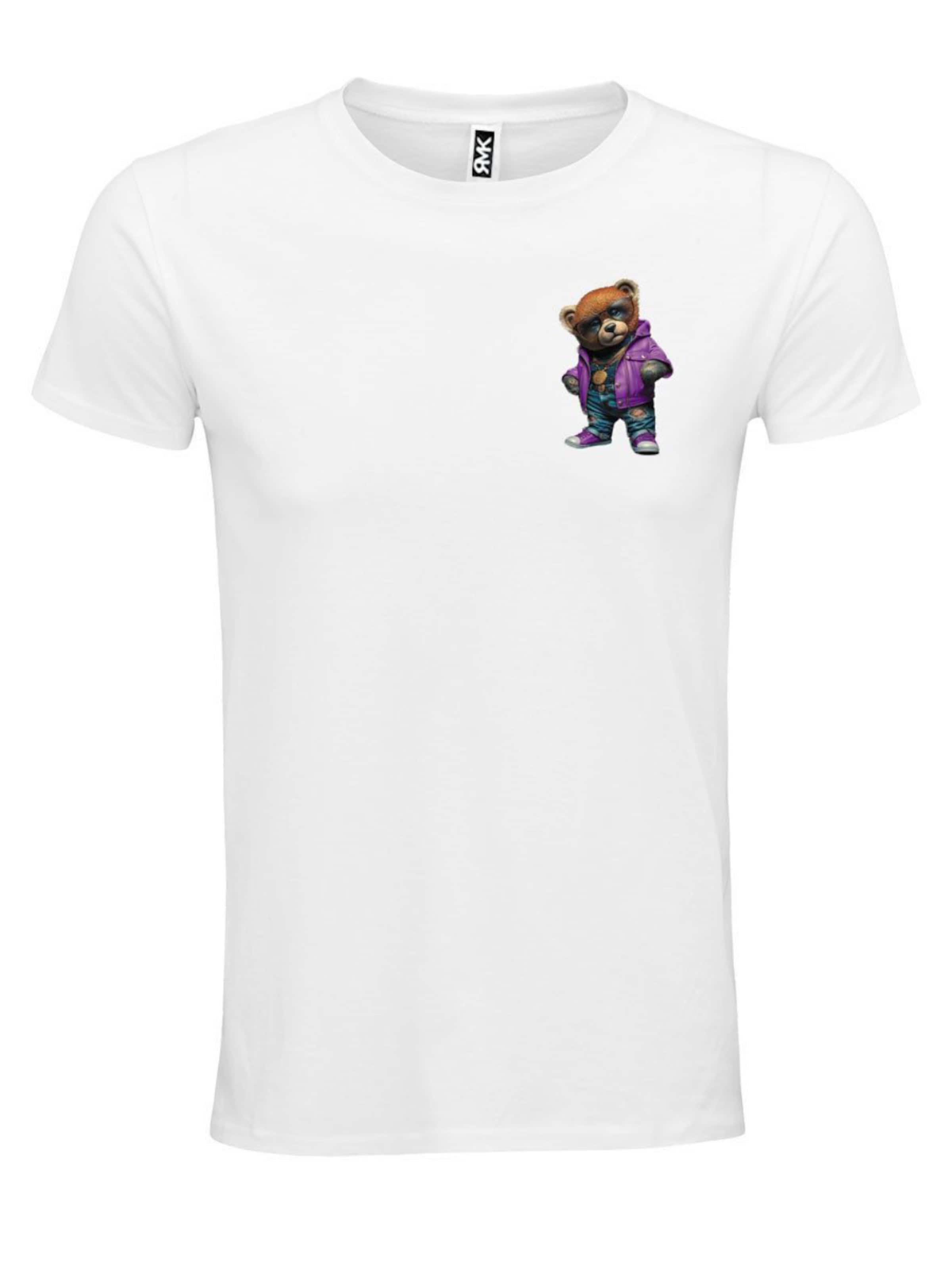 RMK Shirt 'Lederjacke Teddy Bär' in White denim, Item view