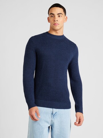 JACK & JONES Sweter 'HUNT' w kolorze niebieski: przód