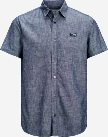 JACK & JONES Regular fit Button Up Shirt 'Portland' in Blue: front