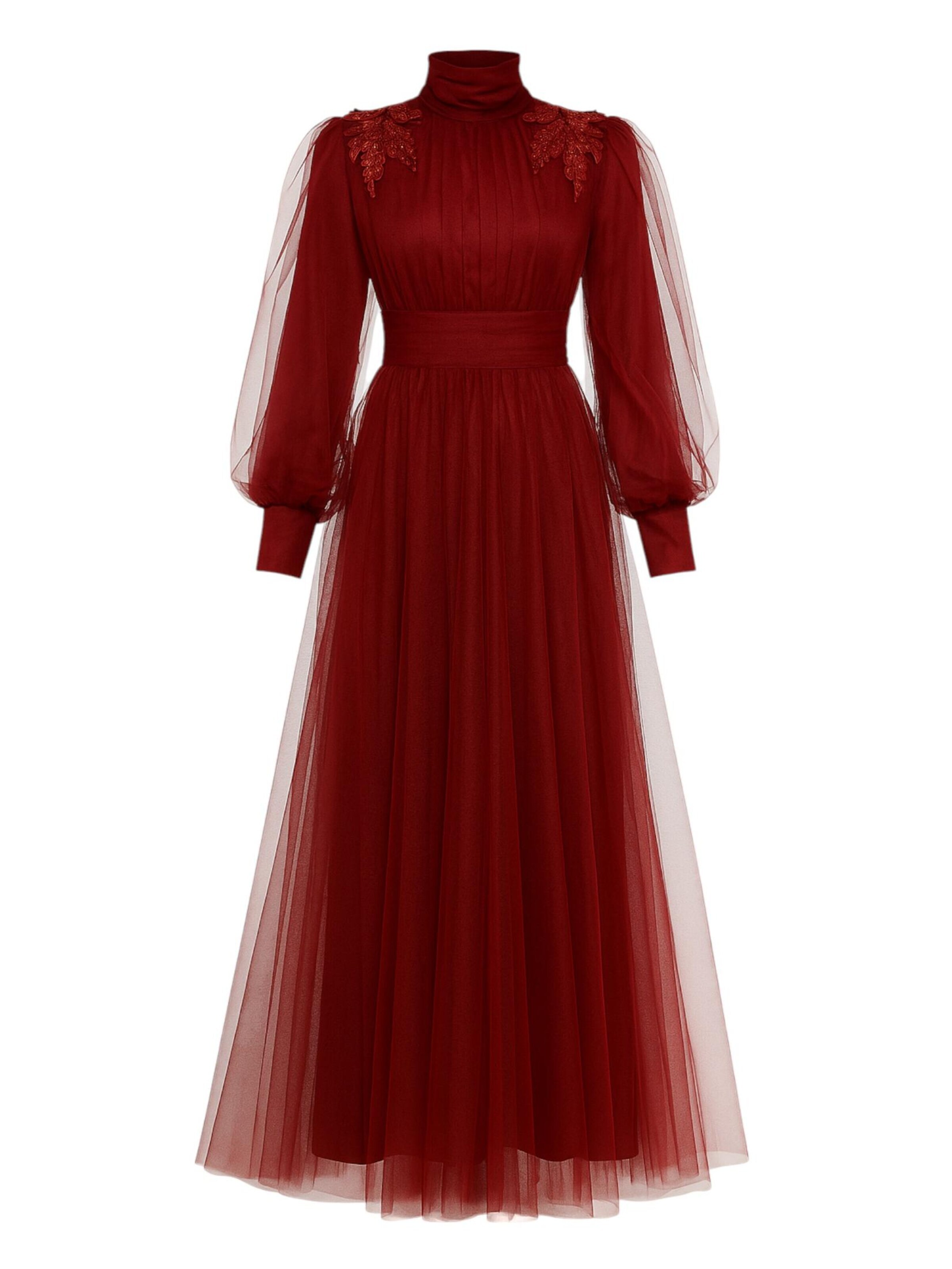 Robe de soirée 'MINEL' fashionshowcase en rouge : devant