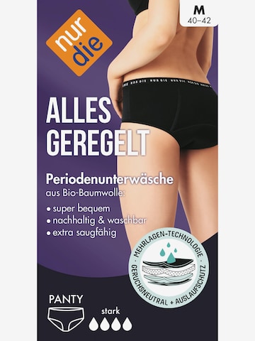 Nur Die Periodenunterwäsche ' Alles Geregelt Menstruations-Panty stark' in Schwarz