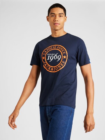 T-Shirt 'DOUCE' JACK & JONES en bleu : devant