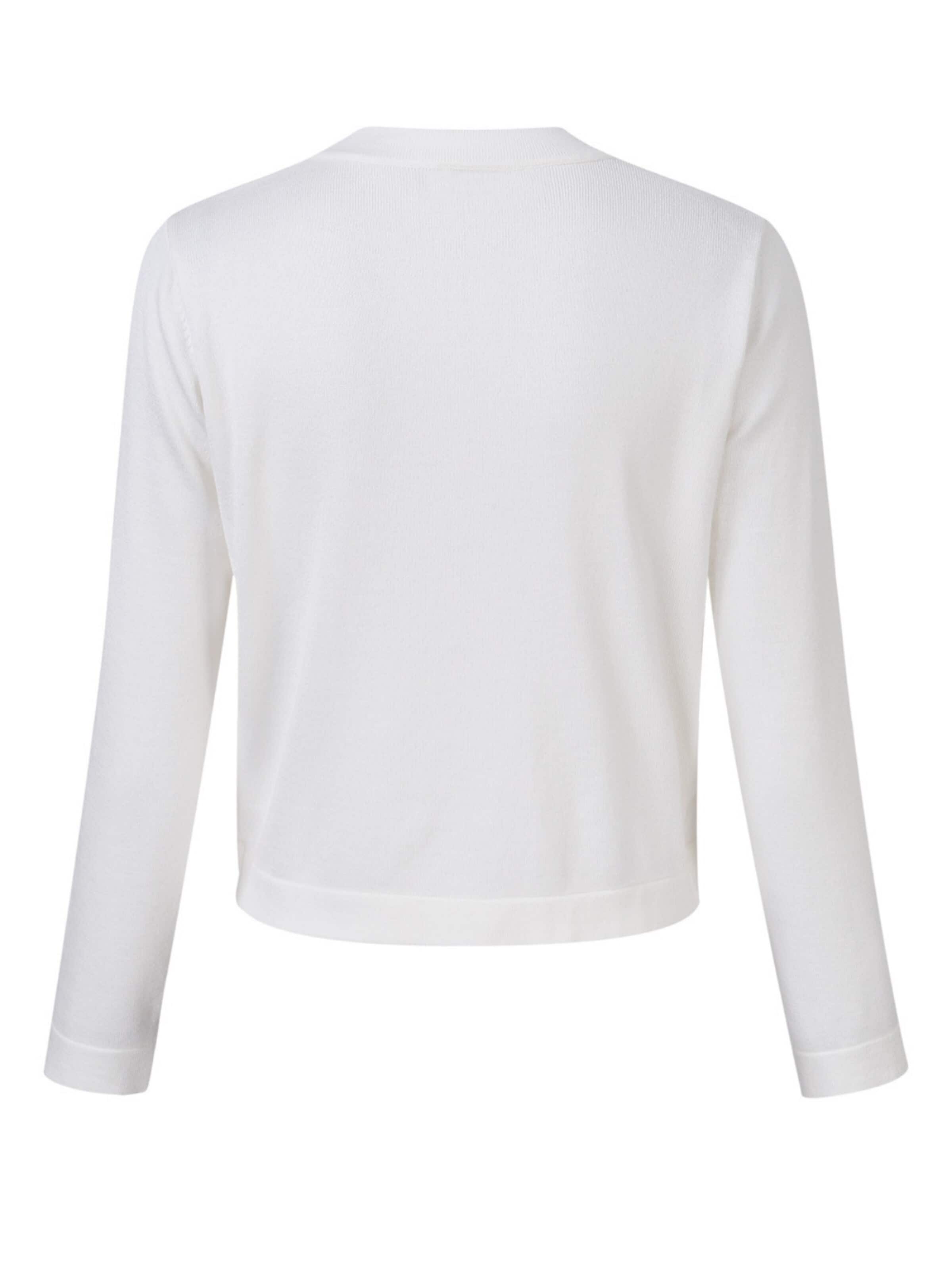 KoJooin Strickjacke 'Strickjacke Damen Kurz Cardigan Bolero Jacke Open Front Shrug Oberteile für Frühling Sommer Kleider'‌‌‌‌‌‌‌‌‌‌ in L in weiß, Produktansicht