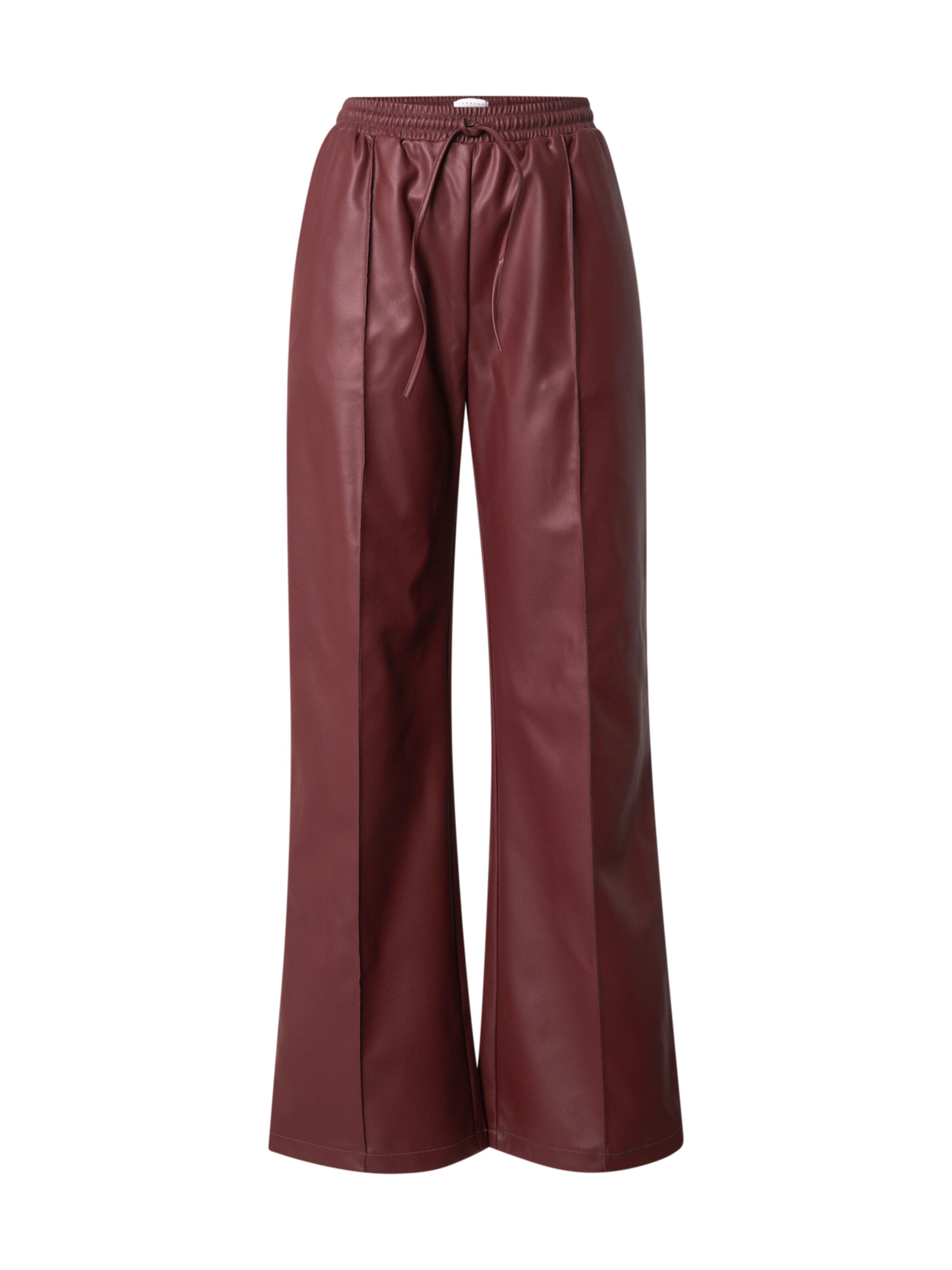 TOPSHOP Regular Trousers with creases in Red: front