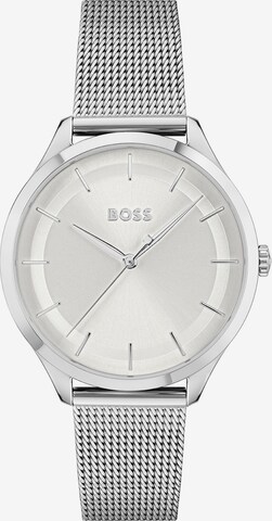 BOSS Black Analog Watch in Silver: front