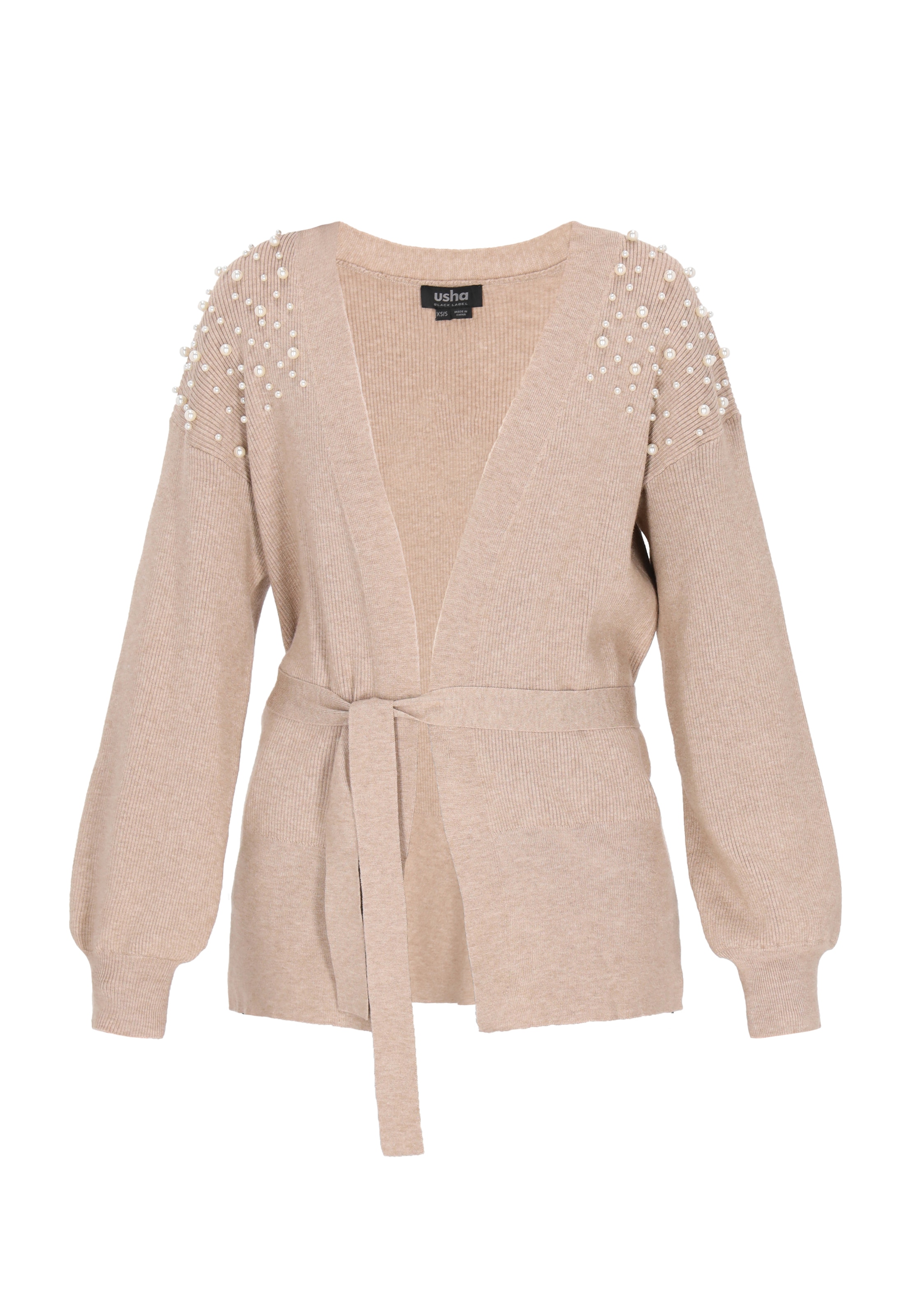 usha BLACK LABEL - Cárdigan en beige: frente