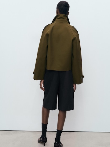 MANGO Between-seasons coat 'HABANA' in Green