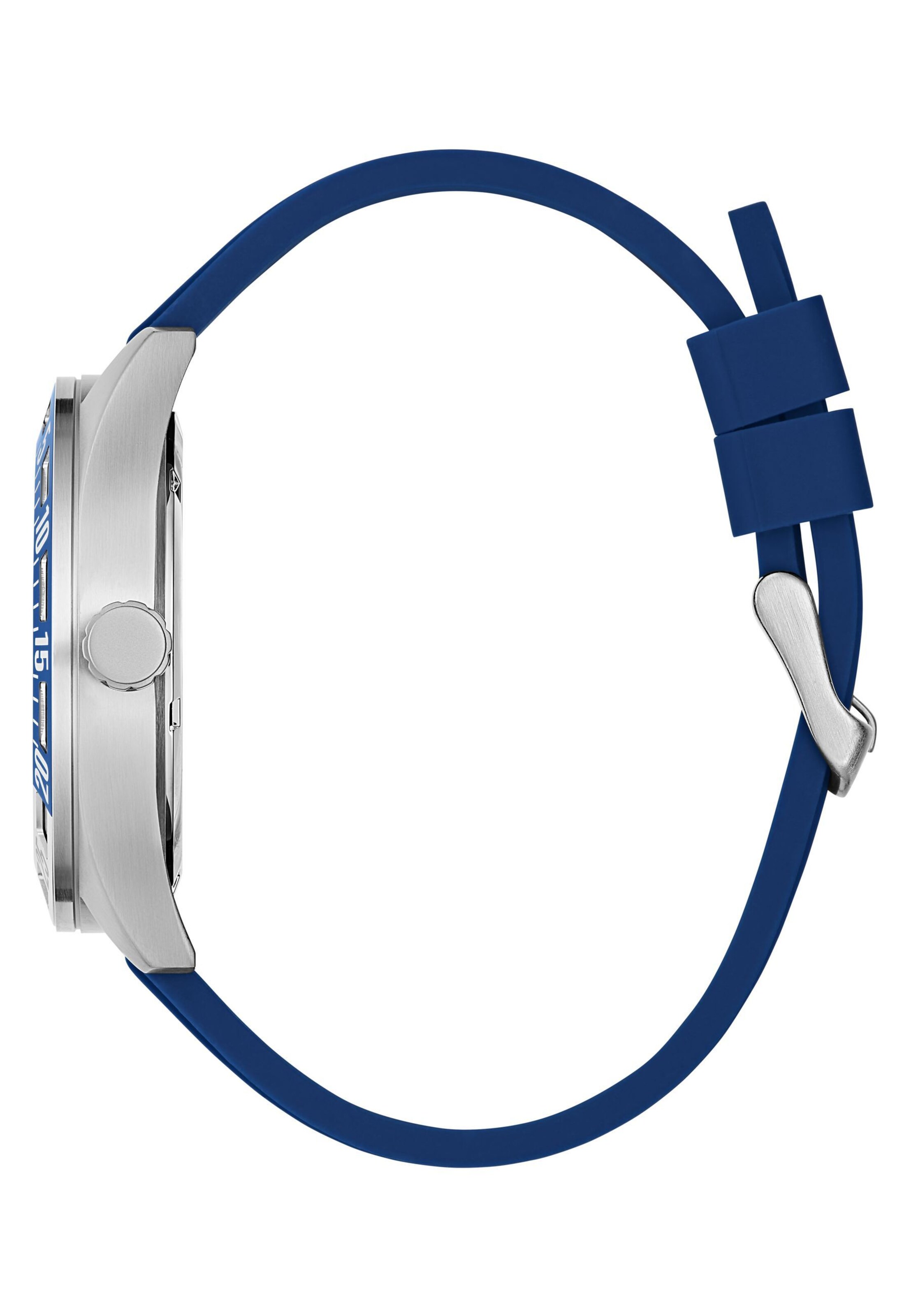 GUESS Analoguhr 'LETTERMAN' in Blau