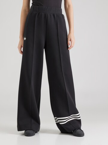 ADIDAS ORIGINALS Wide leg Trousers 'Adicolor Neuclassics' in Black: front