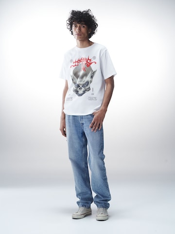 T-Shirt 'Sinan' Luka Sabbat for ABOUT YOU en blanc