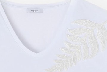 T-shirt MOTIVI en blanc : devant