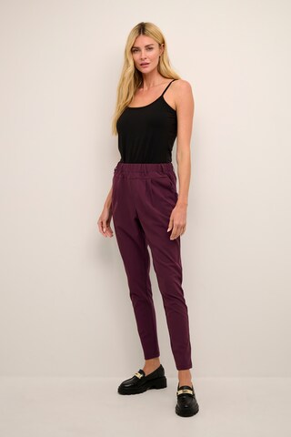 Kaffe Skinny Bandplooibroek 'Jillian' in Rood