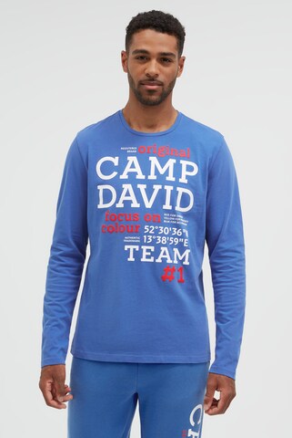 CAMP DAVID Shirt in Blue: front