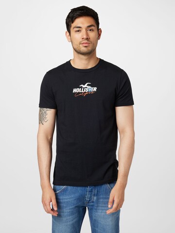 T-Shirt HOLLISTER en noir : devant