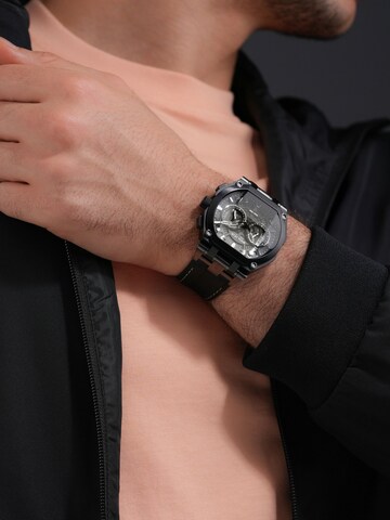 POLICE Uhr 'Shield' in Schwarz: Vorderseite