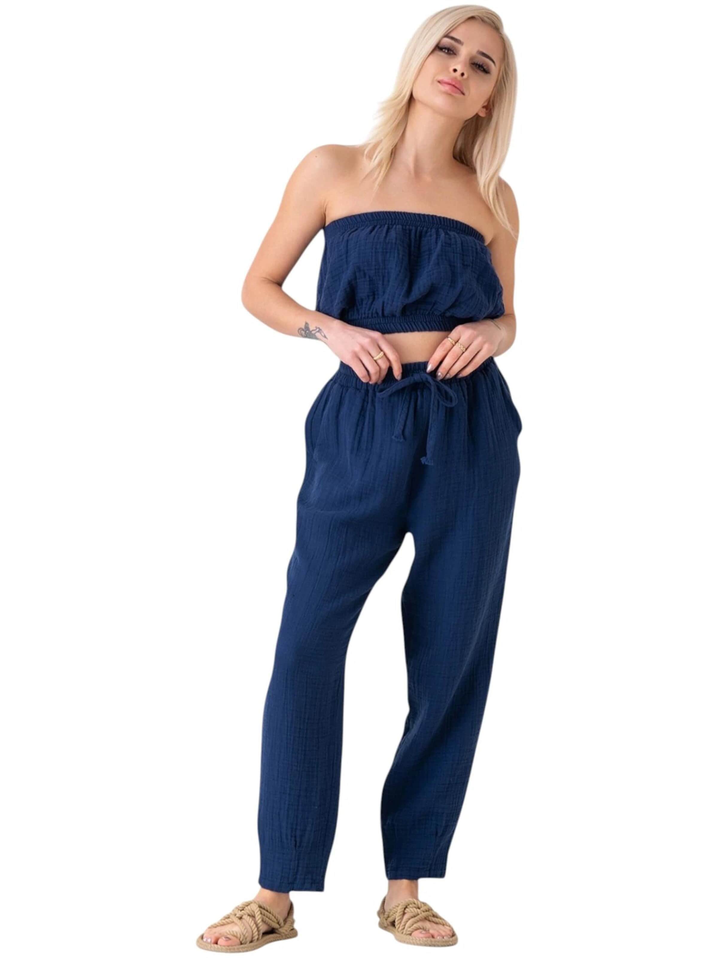 WENOR Tapered Broek 'TANORA' in Blauw