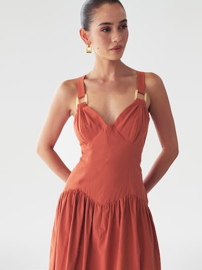 St MRLO Jurk 'Heather' in de kleur Oranje, Productweergave