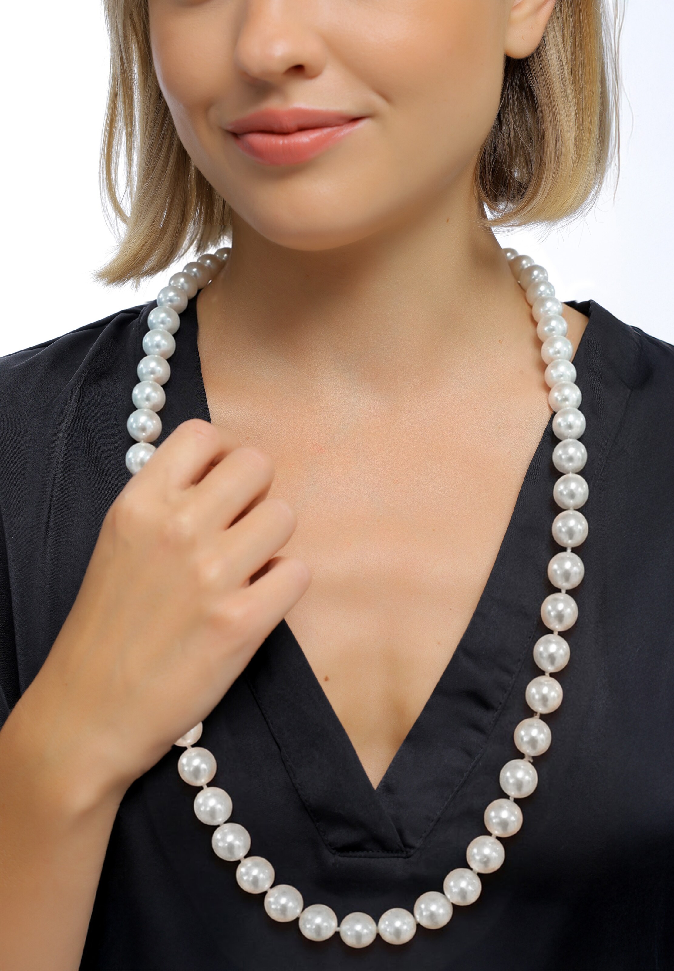 ELLI PREMIUM Kette in Weiß: Vorderseite