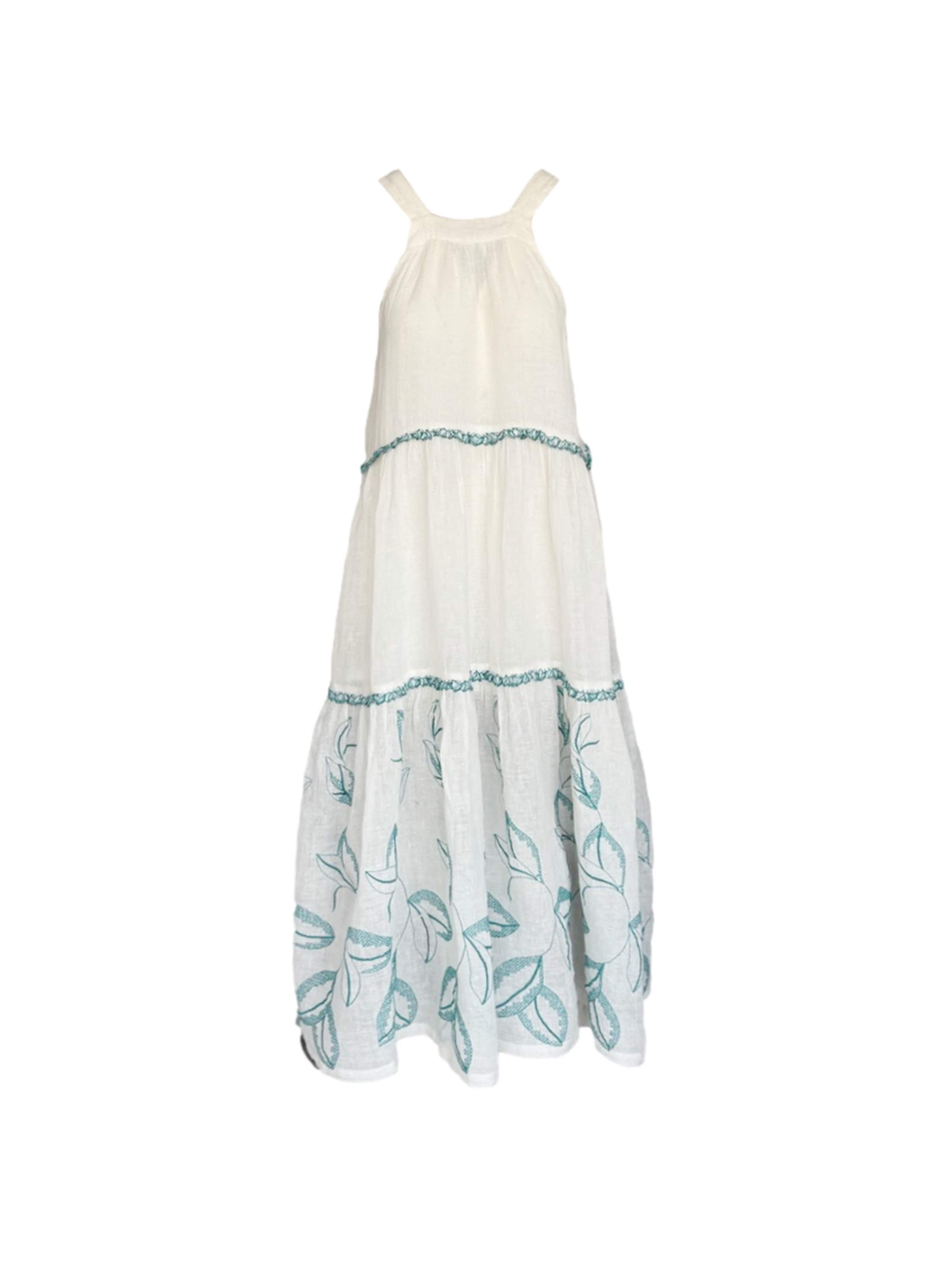 Haris Cotton Jurk in de kleur Natuurwit, Productweergave