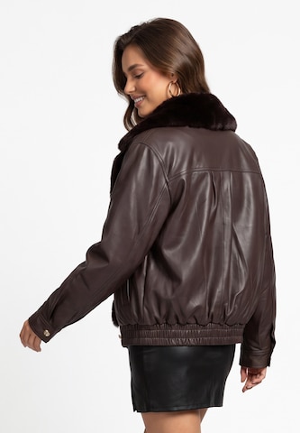 Veste mi-saison faina en marron
