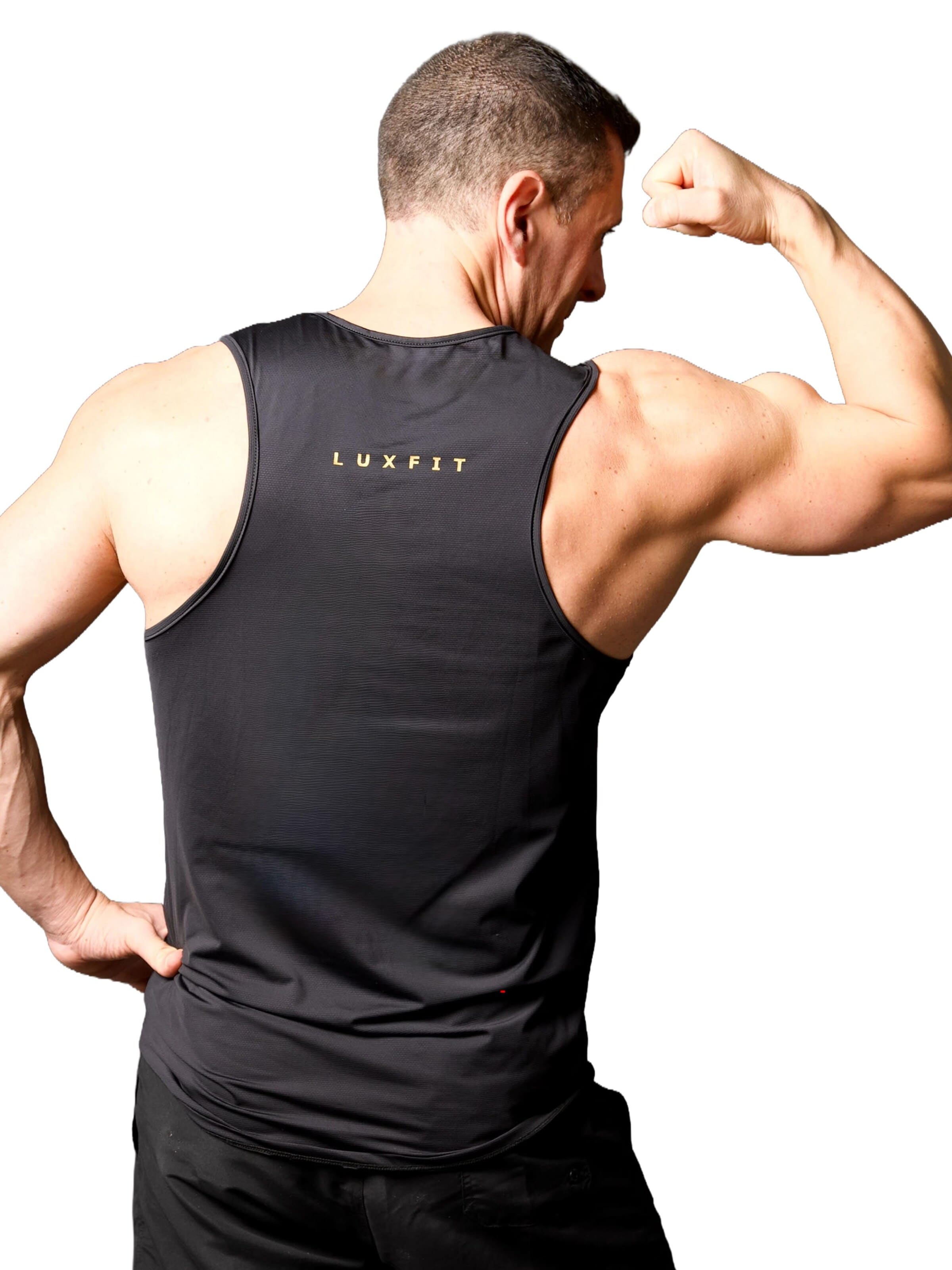 LUXFEEL Koszulka funkcyjna 'Tanktop MAN-U' w kolorze czarny