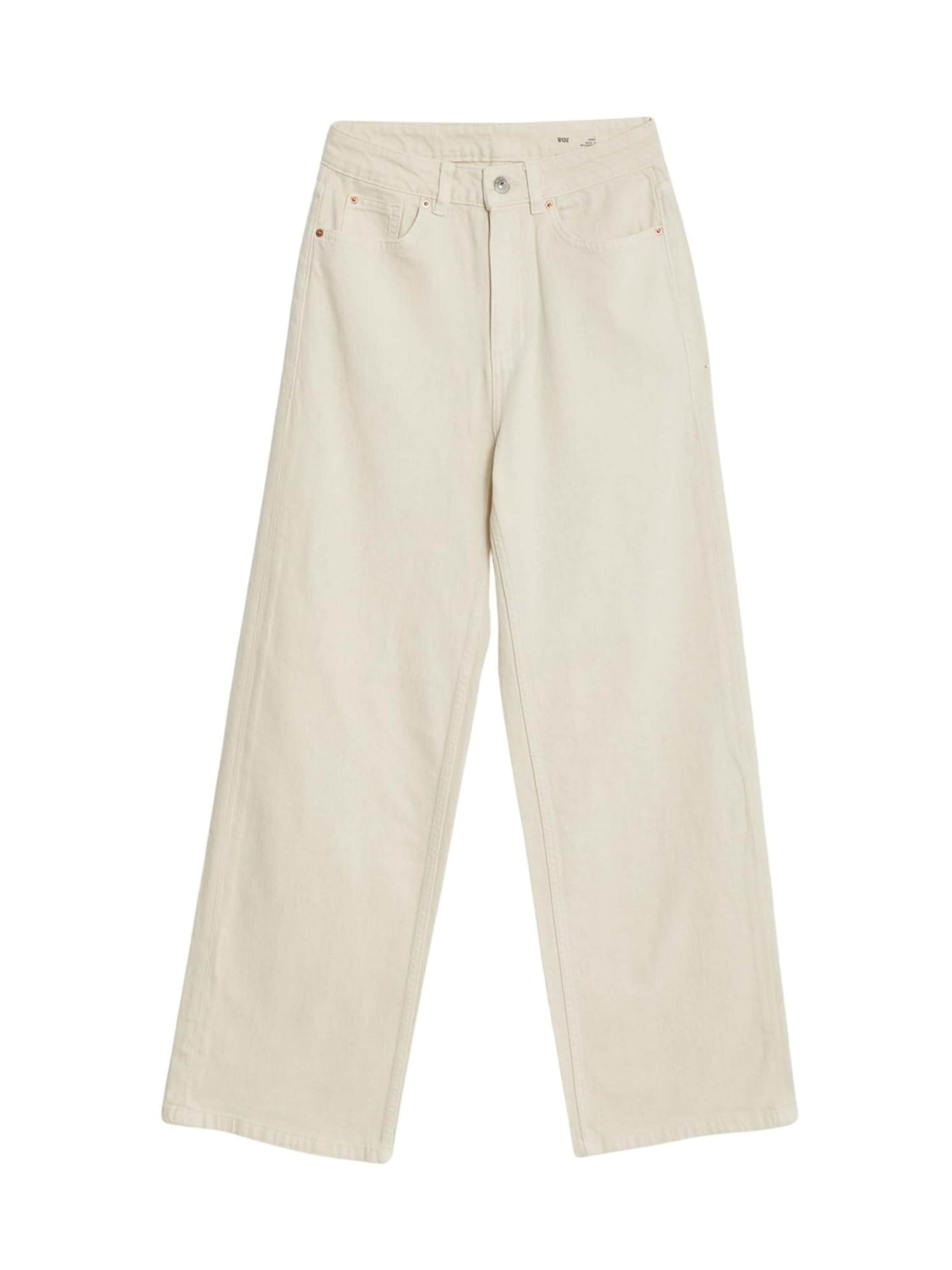 Marks & Spencer Wide Leg Jeans in Beige