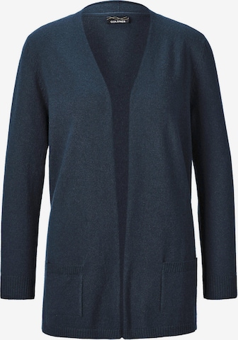 Goldner Pullover in Blau: Vorderseite