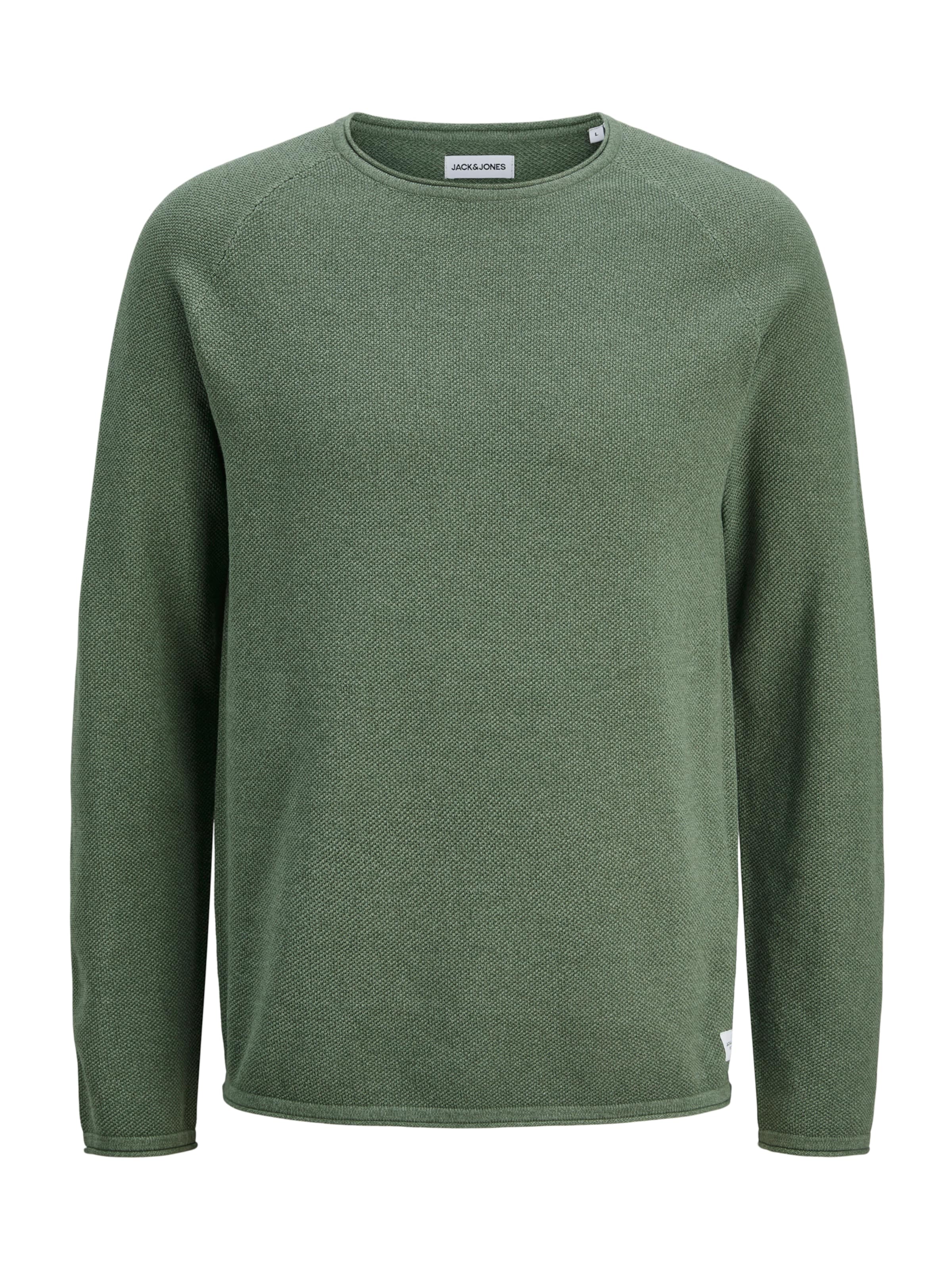 JACK & JONES Sweter 'JJEHILL' w kolorze zielony: przód