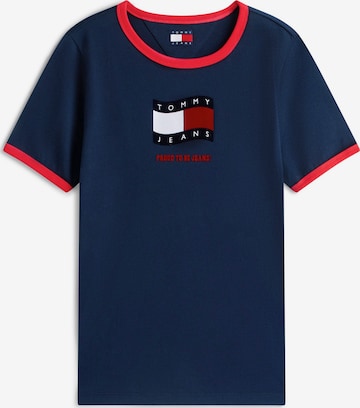 Tricou de la Tommy Jeans pe albastru: față