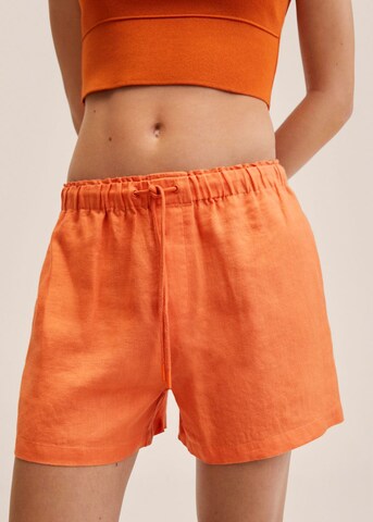 MANGO Regular Bundfaltenhose in Orange: predná strana