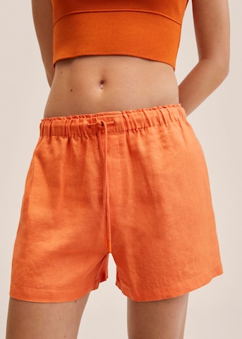 MANGO Regular Bukse i oransje: forside