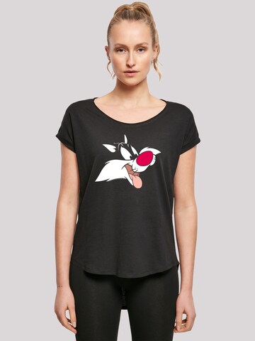 T-shirt 'Looney Tunes Sylvester' F4NT4STIC en noir : devant