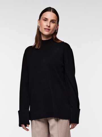 YAS Pullover 'Emilie' in Schwarz: Vorderseite