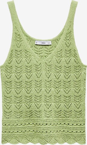 Tops en tricot 'SITO' MANGO en vert : devant