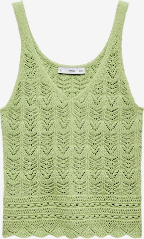MANGO Knitted Top 'SITO' in Green: front