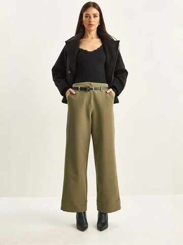 Bianco Lucci Wide leg Broek in Groen