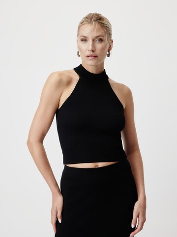 LeGer by Lena Gercke Вязаный топ 'Evelin' в Черный: спереди