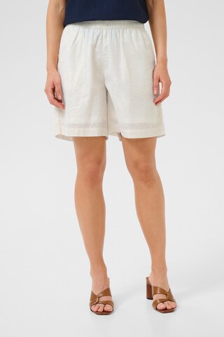 Cream Regular Trousers 'CRLesia' in White: front