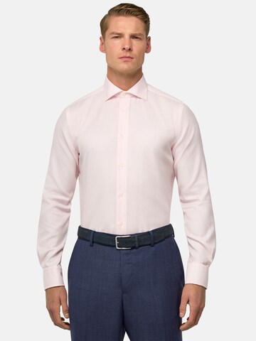 Regular fit Camicia di Boggi Milano in rosa: frontale