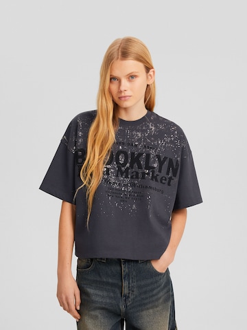 Bershka Shirt in Grijs: voorkant